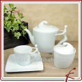 High quality white color porcelain tea set